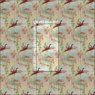Copie de tissu d'oiseau de faisan inspirée par cru