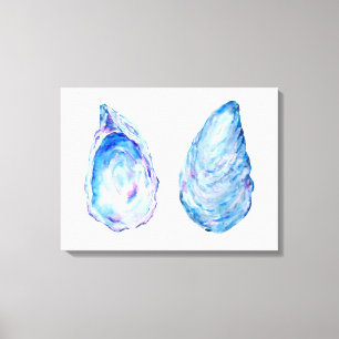 Copie de toile de coquilles d'huître d'aquarelle