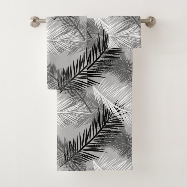 Copie en feuille de palmier, gris/gris, noir et (En situation)