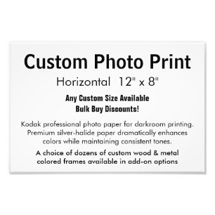 Copie faite sur commande de photo - 12" horizontal