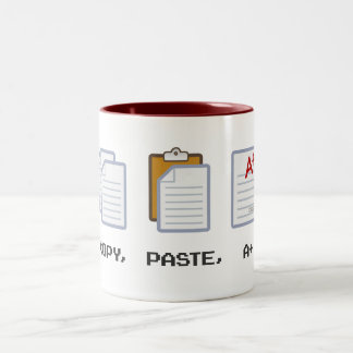 Copie, pâte, A+ tasse