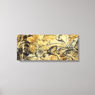 Copie préhistorique d'art de toile de lions de