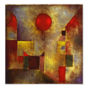 Copie rouge de photo de ballon de Paul Klee