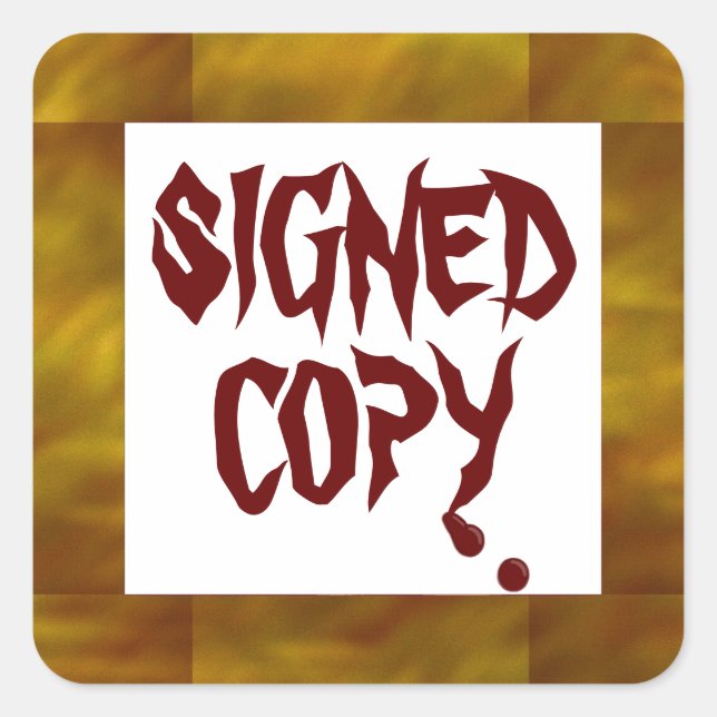 Copie signée - Stickers Carrés (#1) (Devant)
