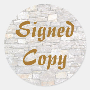 Copie signée - Stickers ronds (#17)