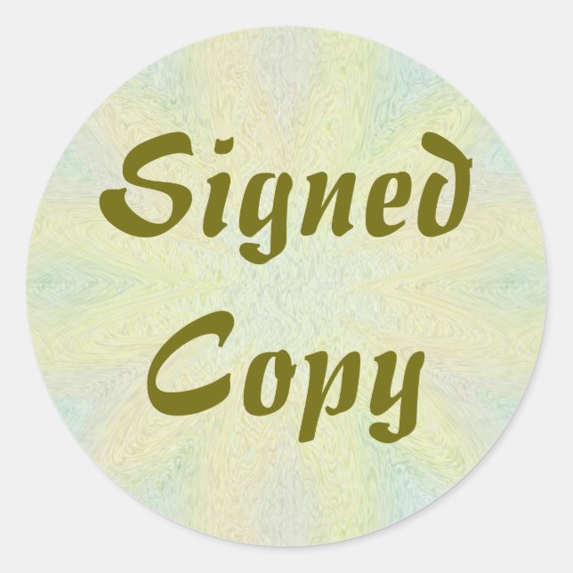 Copie signée - Stickers ronds (#24) (Devant)