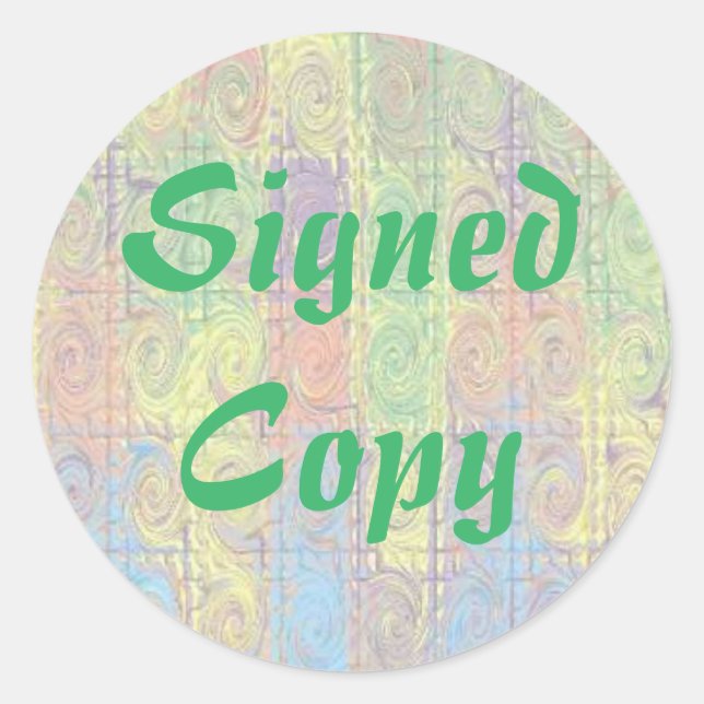 Copie signée - Stickers ronds (#40) (Devant)