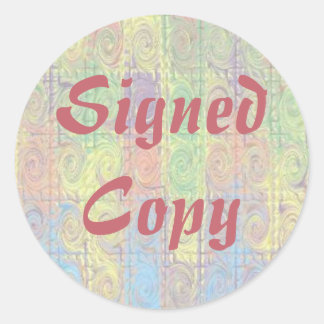 Copie signée - Stickers ronds (#41)