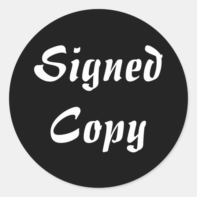 Copie signée - Stickers ronds (#51) (Devant)
