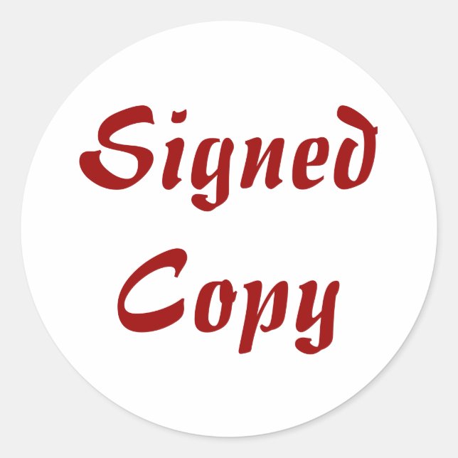 Copie signée - Stickers ronds (#53) (Devant)