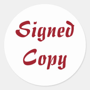 Copie signée - Stickers ronds (#53)