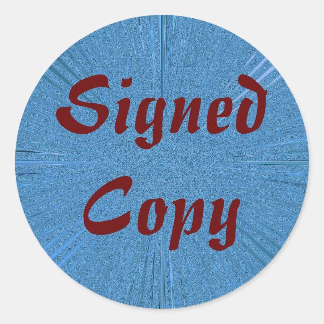 Copie signée - Stickers ronds (#7) (Devant)