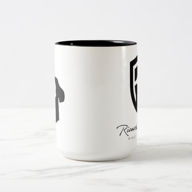 Copie TwoTone de double de tasse du noir 15oz de (Centre)