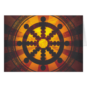 Copie vintage de roue de Dharma