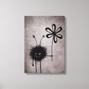 Copie vintage de toile d'insecte mauvais de fleur