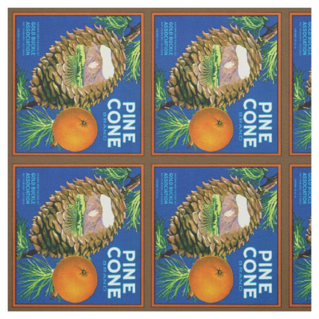 CoPine Cone Orangen Stoff (Muster)