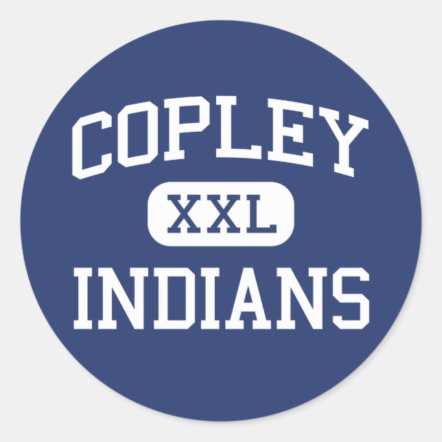 Copley - Amerikanische Ureinwohner - High School - Runder Aufkleber (Vorderseite)