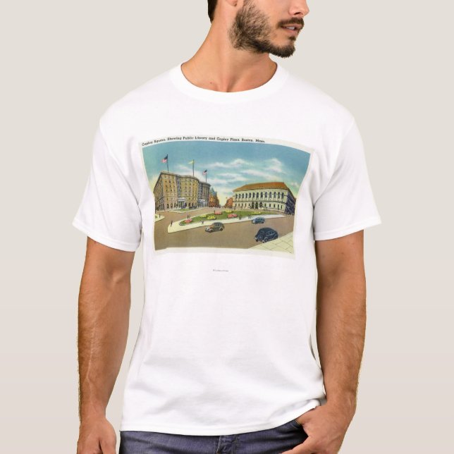 Copley Piazza-und Quadrat-Ansicht der T-Shirt (Vorderseite)