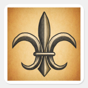 Coppe Fleur De Lis Quadratische Aufkleber