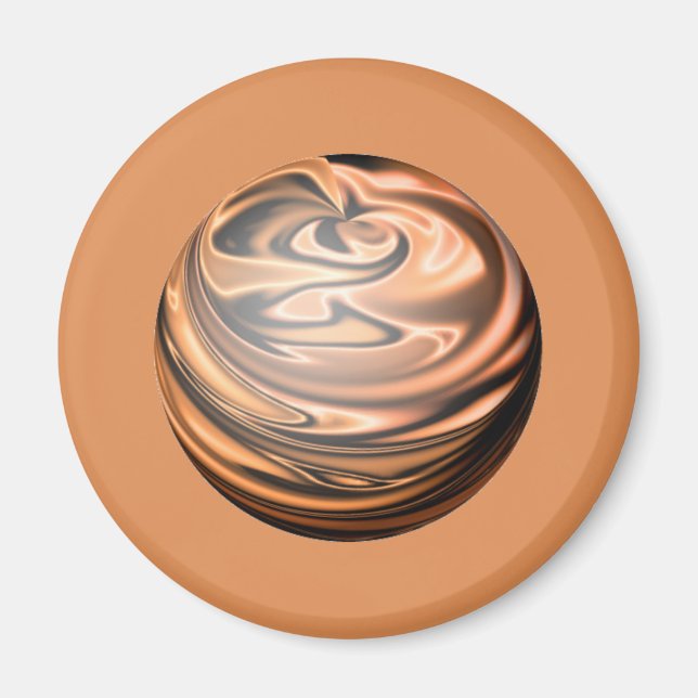Copper and Black Colored Marble Magnet (Vorne)