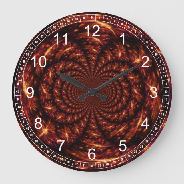 Copper Dimension Wall Clock Große Wanduhr (Vorderseite)
