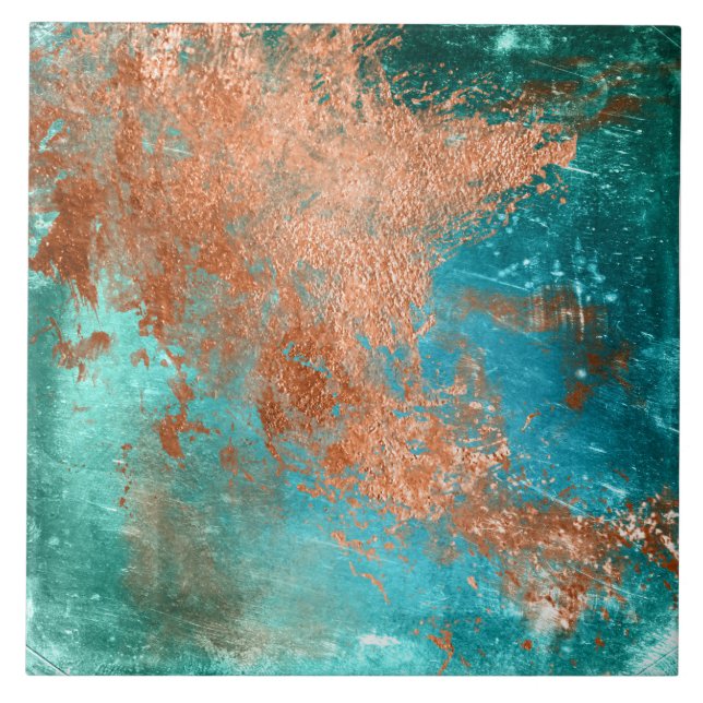 Copper Distressed Patina Fliese (Vorderseite)