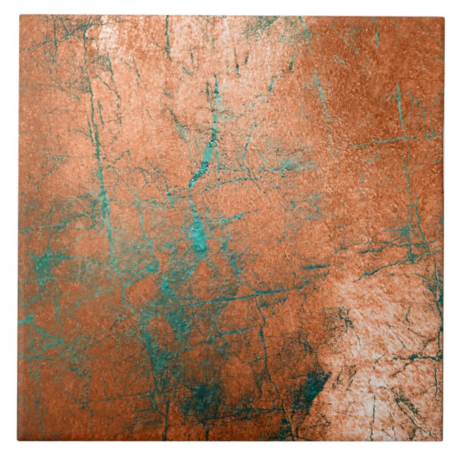 Copper Distressed Patina Fliese (Vorderseite)