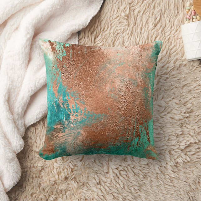 Copper Distressed Patina Kissen (Decke)