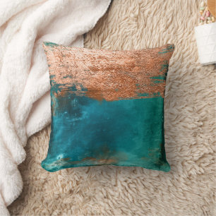 Copper Distressed Patina Kissen