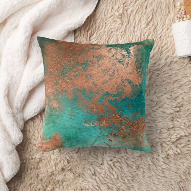 Copper Distressed Patina Kissen (Decke)