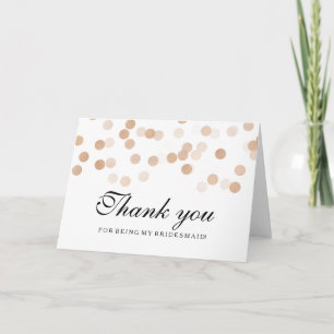 Copper Foil Glitzer Lights Danke Bridesmaid