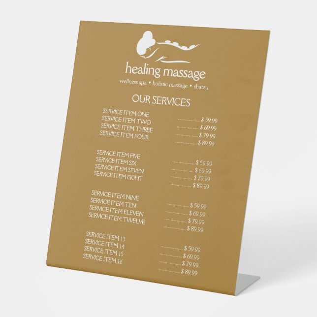 COPPER FRAMAN STONE MASSAGE Wellness Day Wellness- Sockelschild (Vorderseite)