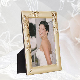 Copper frame Pic Flowers Bride Add Photo Plaque Fotoplatte