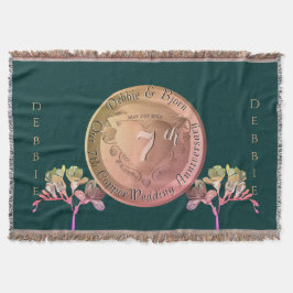 Copper Fresia zum 7. Hochzeitstag Decke