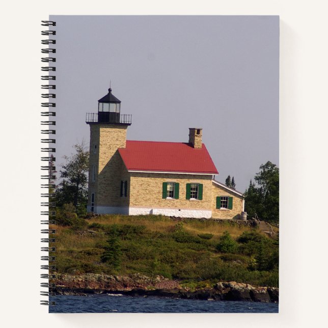 Copper Harbour Lighthouse Notebook Notizbuch (Vorderseite)