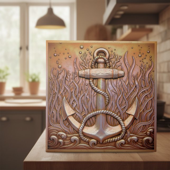 Copper Metallic Iridescent Anchor D1223 Fliese (Von Creator hochgeladen)