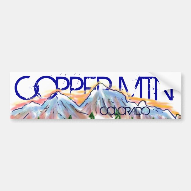 Copper Mountain Colorado artistic mountain sticker Autoaufkleber (Vorne)