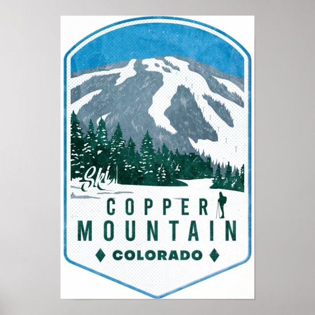 Copper Mountain Colorado Ski Abzeichen Poster (Vorne)