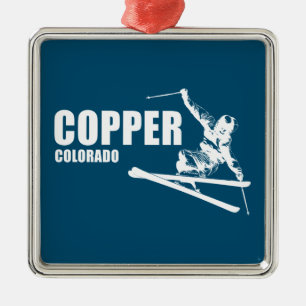 Copper Mountain Colorado Skifahrer Ornament Aus Metall