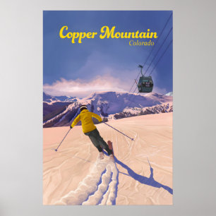 Copper Mountain Colorado Skigebiet Reiseplakat Poster
