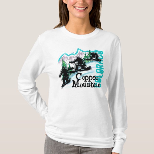 Copper Mountain Colorado Snowboardhoodie T-Shirt (Vorderseite)