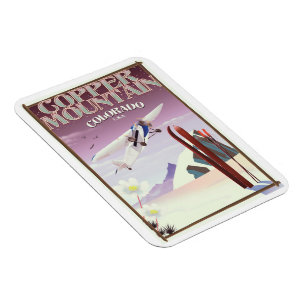 Copper Mountain Colorado Vintage Poster Magnet