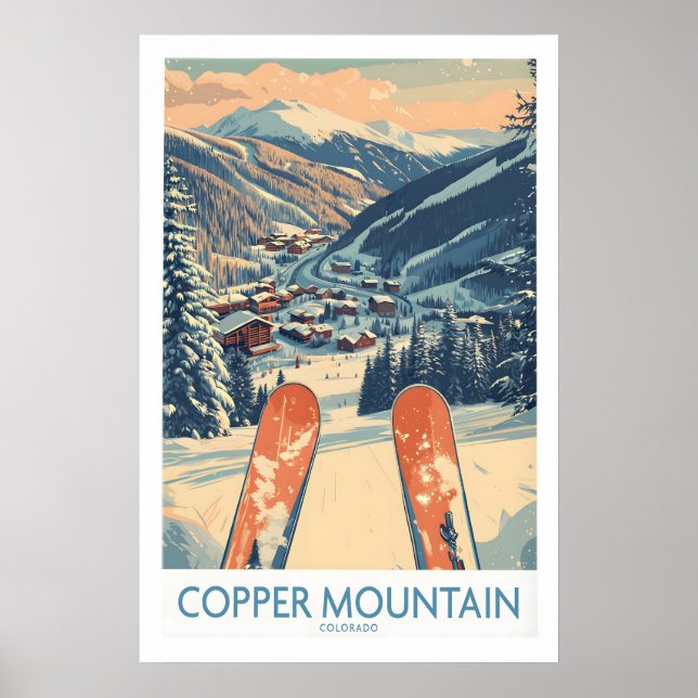 Copper Mountain Colorado Wandkunst Winterberg Poster (Vorne)
