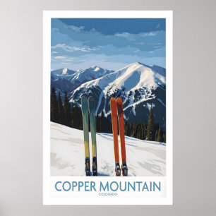 Copper Mountain Skigebiet Wandkunst Ski Druck 1 Poster
