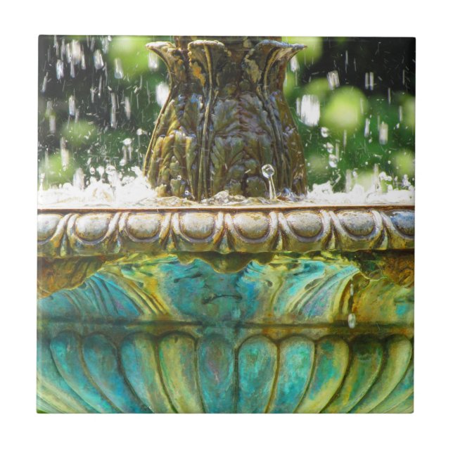 Copper Patina Garden Keramik Tile Fliese (Vorderseite)