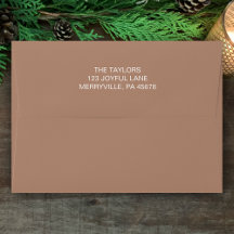 Copper Simple Moderne Boho Adresse de Retour Noël