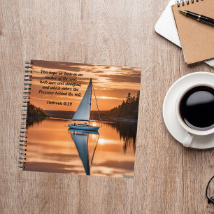 Copper Sky Sailboat verbringen Zeit w Jesus Journa Notizbuch