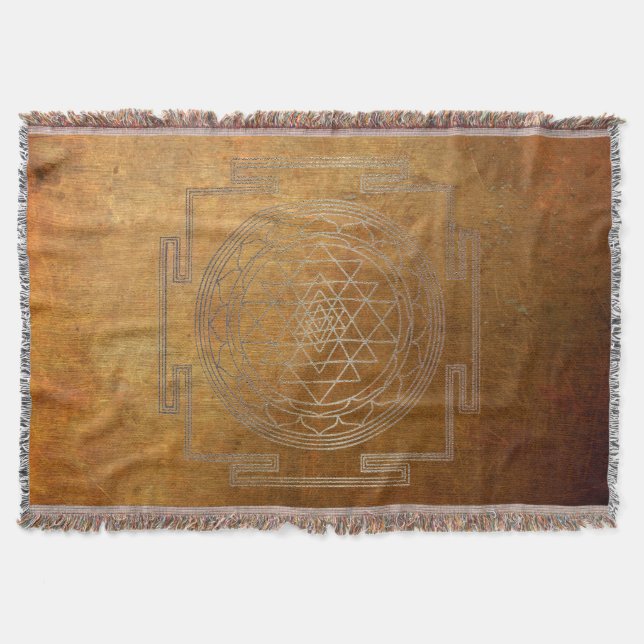 Copper Sri Yantra - Blanket Decke (Vorderseite)