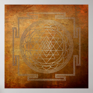 Copper Sri Yantra - Poster