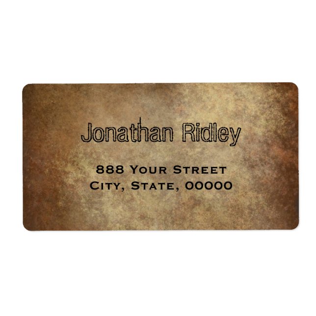 Copper texture image Shipping Labels (Vorne)